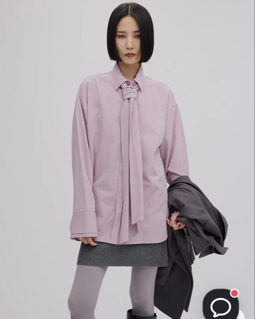Ameri UND UNEVENNESS TIE BLOUSE - メルカリ