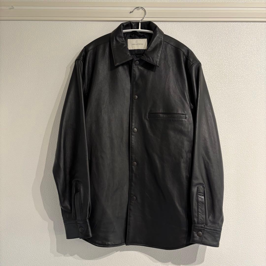 nano universe 黒レザージャケット M