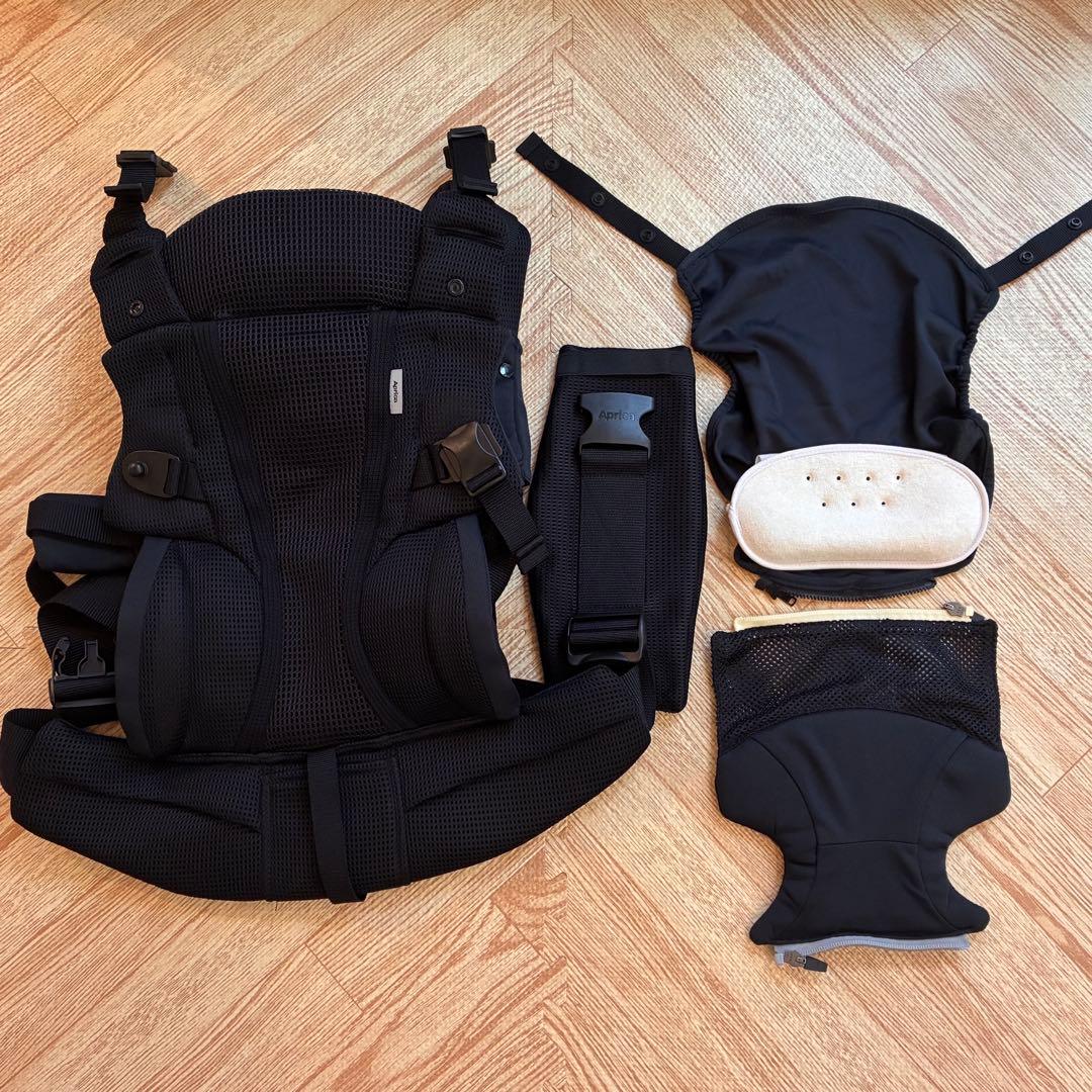 【箱付き】Aprica ラクリス ブラック 抱っこ紐 アップリカ おんぶ紐
