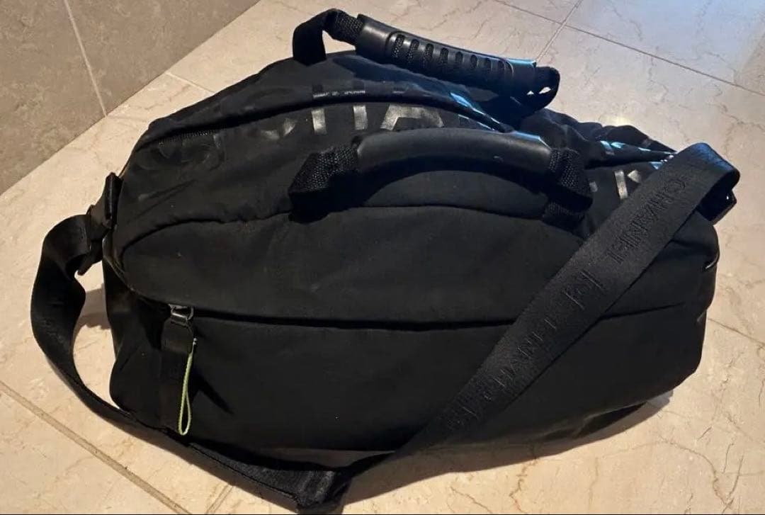 シャネルスポーツライン　ココマーク　黒ブラックボストンバッグ　CHANEL