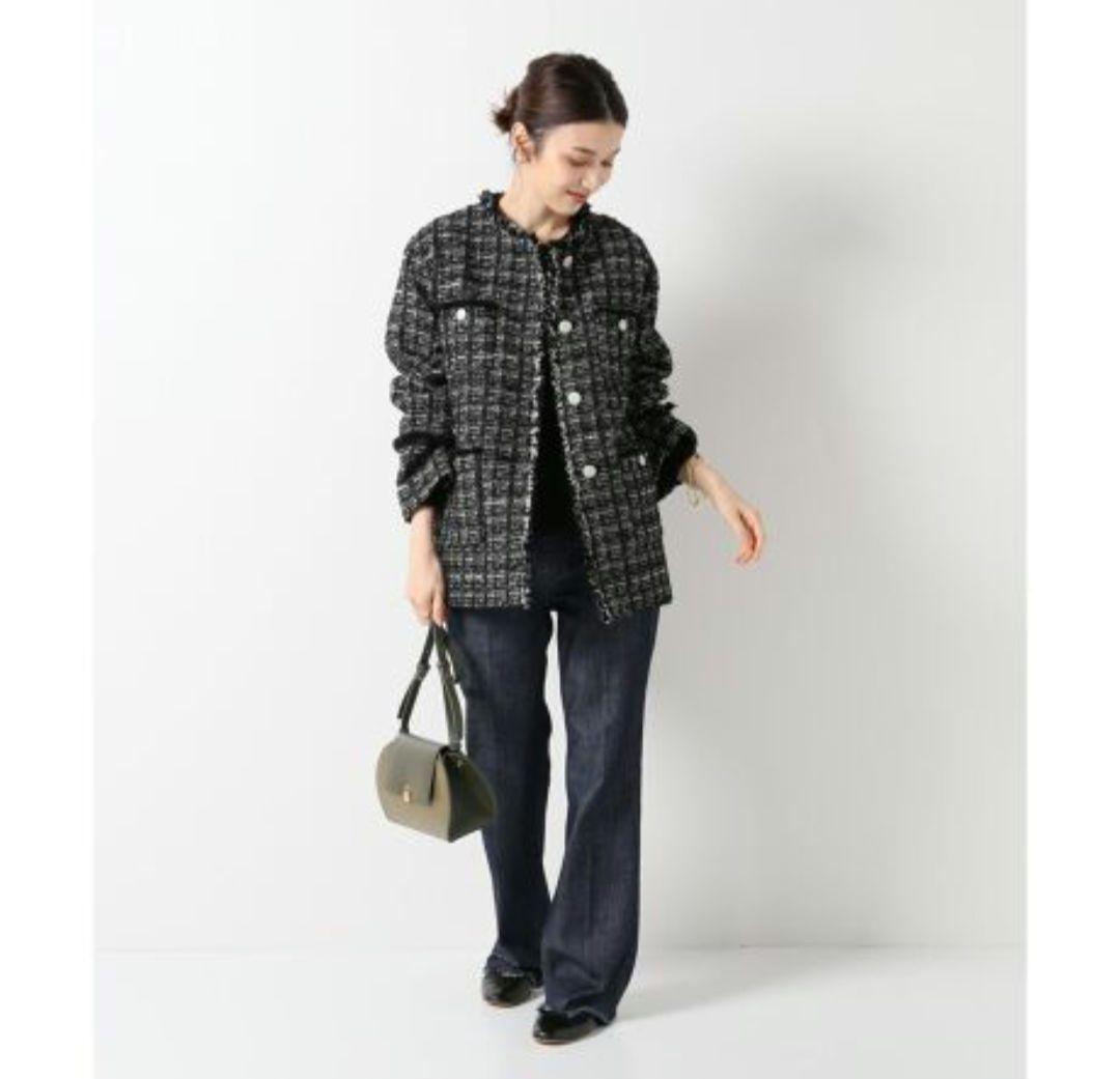 ✨極美品✨】IENA◎Monotone Tweedジャケットブラック - メルカリ