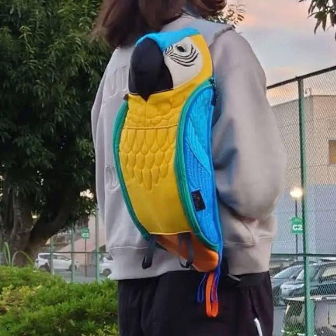 MORNインコのボディバッグブルー×イエロー未使用