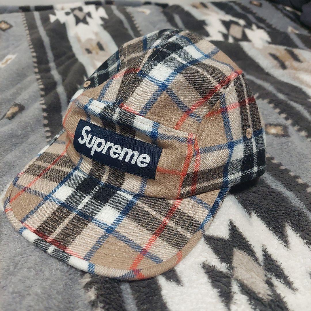 は*ん様 Supreme チェック柄 キャップ　バーバリー柄　今日取り消し