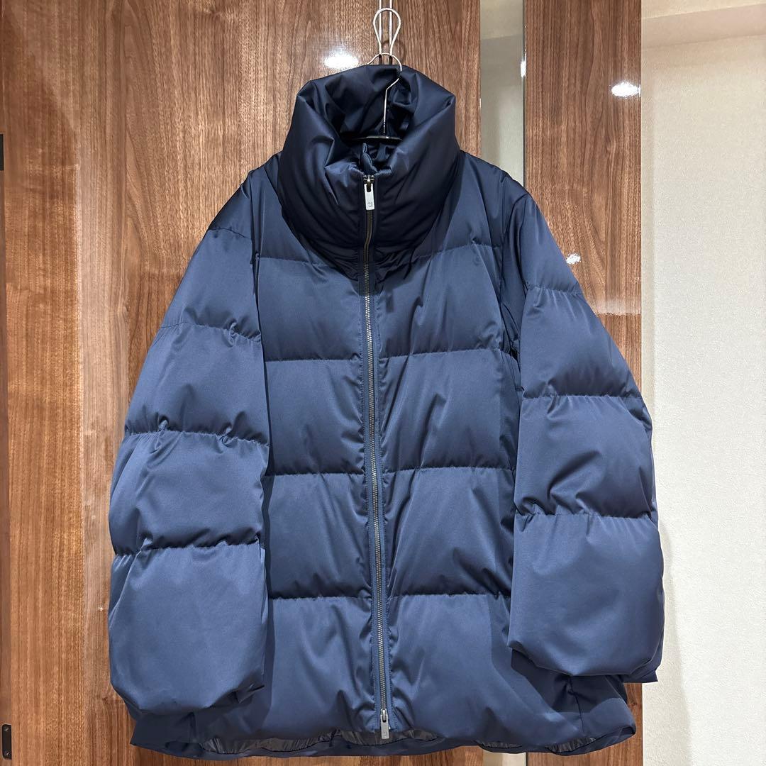 美品 UNIQLO ＋J ジルサンダー ダウンボリュームジャケット ネイビー
