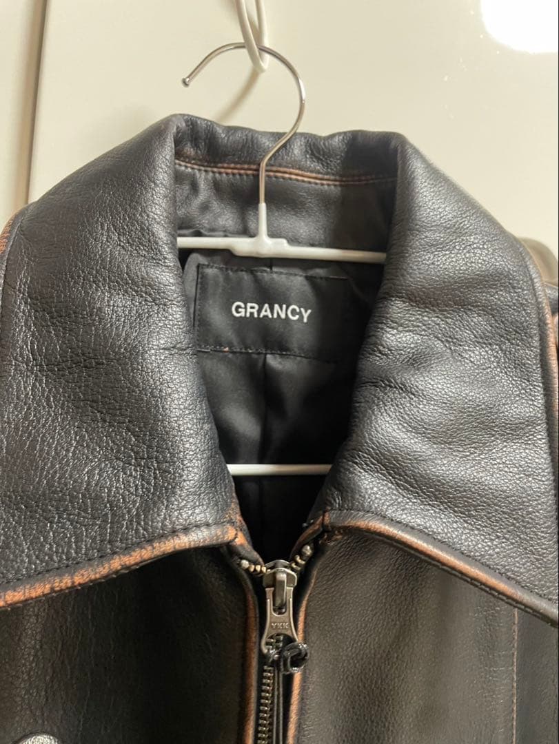 新品未使用 グランシー レザージャケット ブルゾン ナポレオン Mサイズ