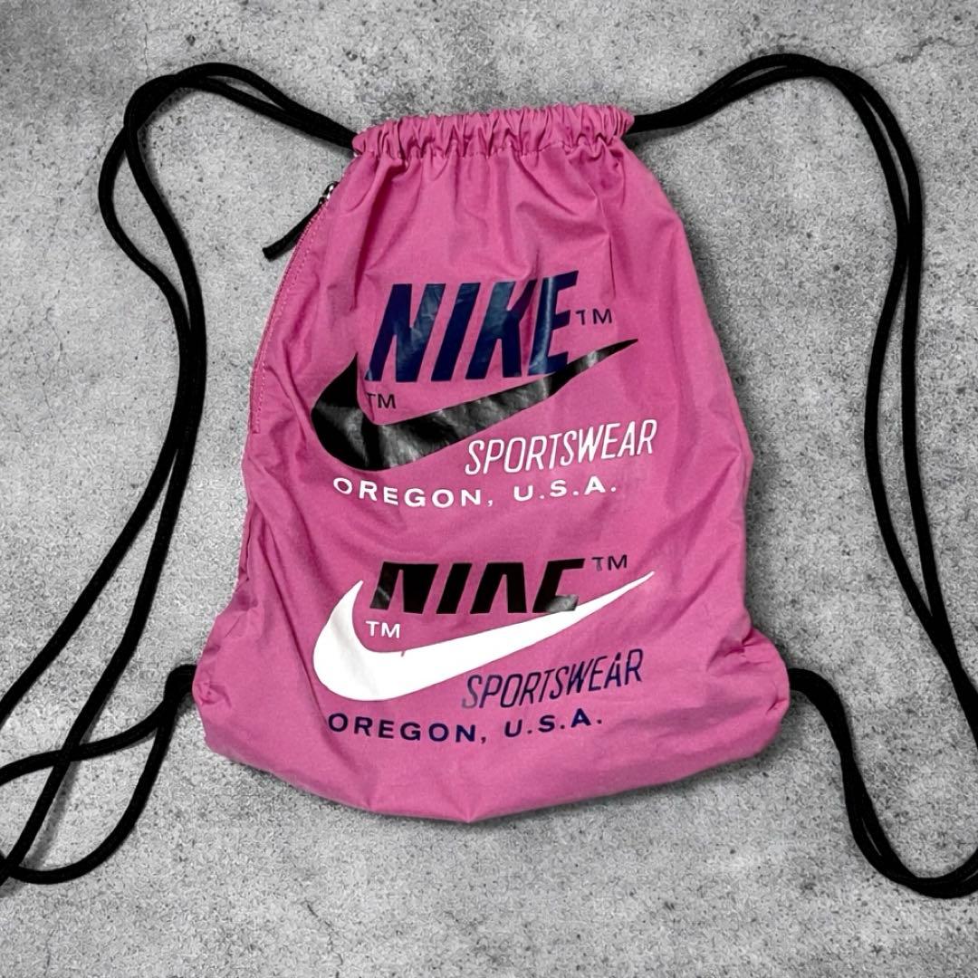 希少 NIKE 旧ロゴ archive ピンク ナップサック USA Y2K - メルカリ