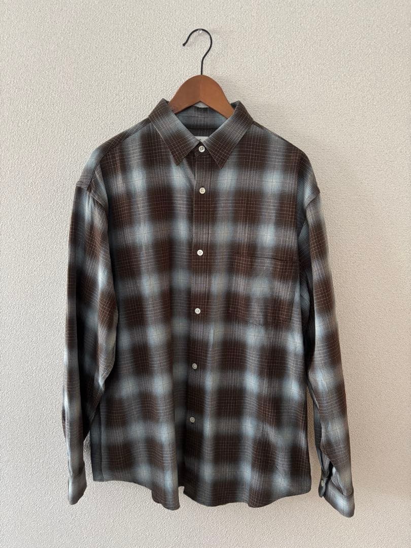 【新品未使用】ロンハーマン オンブレチェックシャツ サイズL RHC Ron Herman California Ombre Check Open Collared Shirt News｜Ron Herman