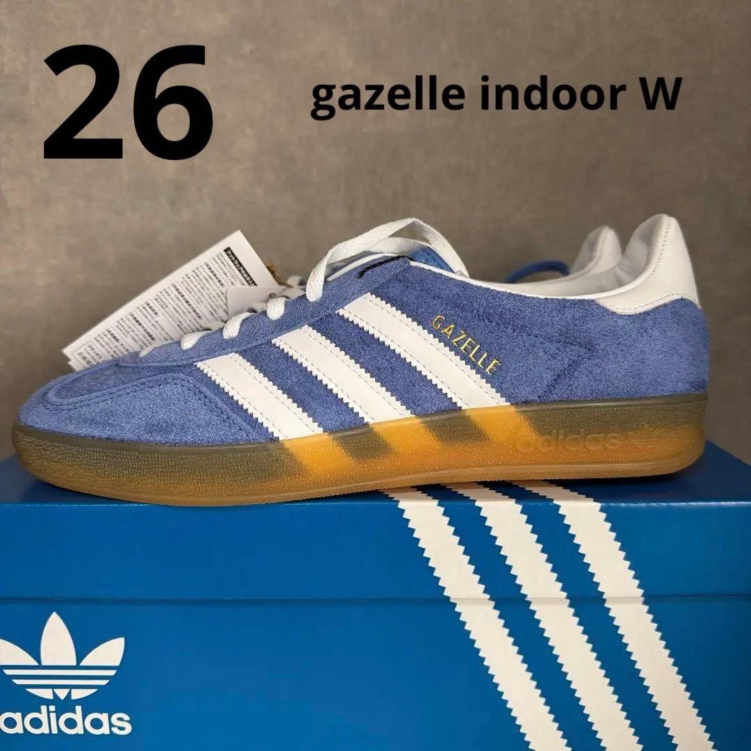 アディダス ガゼルインドア W 新品 HQ8717 ブルー ホワイト 26cm