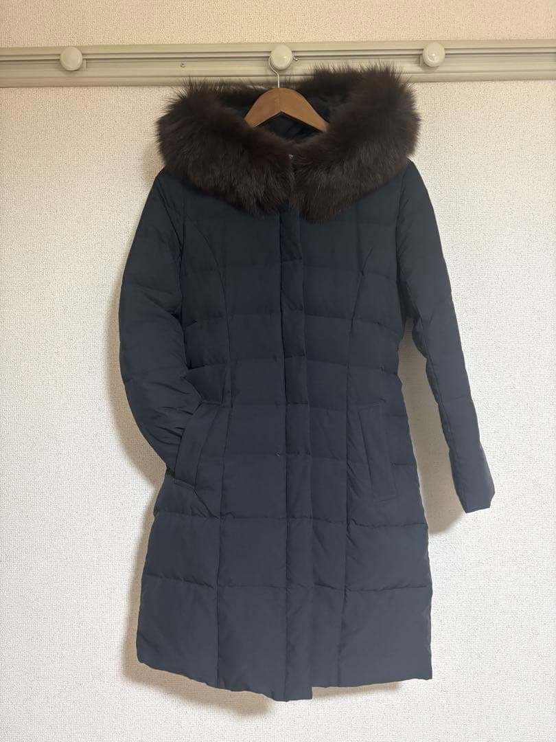 当日すぐ発送！アプワイザーリッシェ　ファー付きブラックダウンジャケット サイズ2