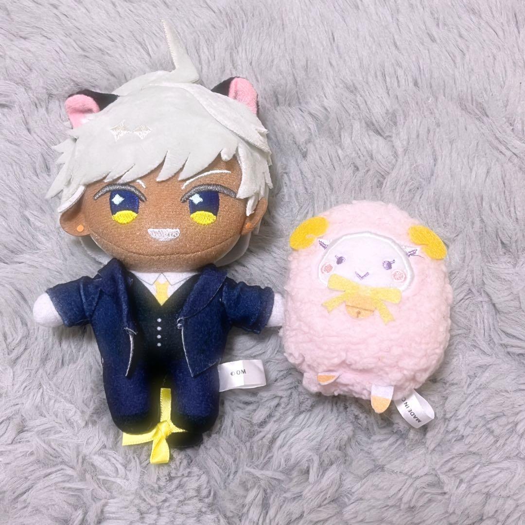 Obey Me! マモン ぬいぐるみ 黒猫執事喫茶 羊 マスコット 2点セット