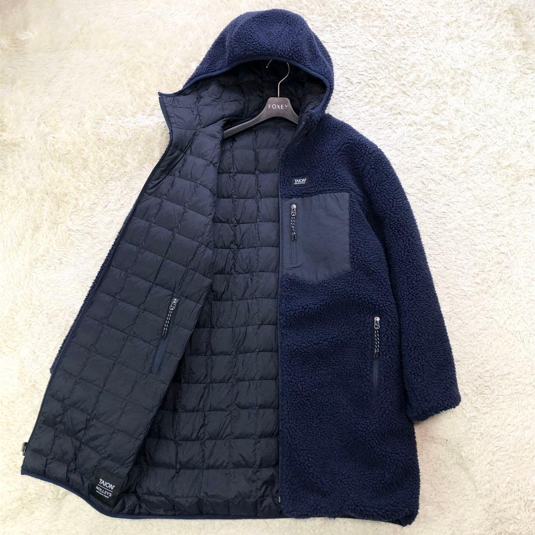 ノーリーズ タイオン別注 リバーシブル キルティング ボア ダウンコート M