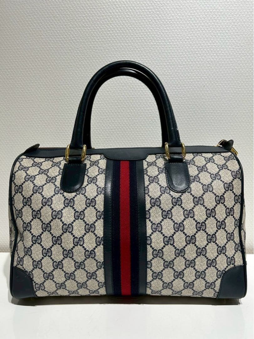 GUCCI グッチ ミニボストン ハンドバッグ シェリーライン レザー 革