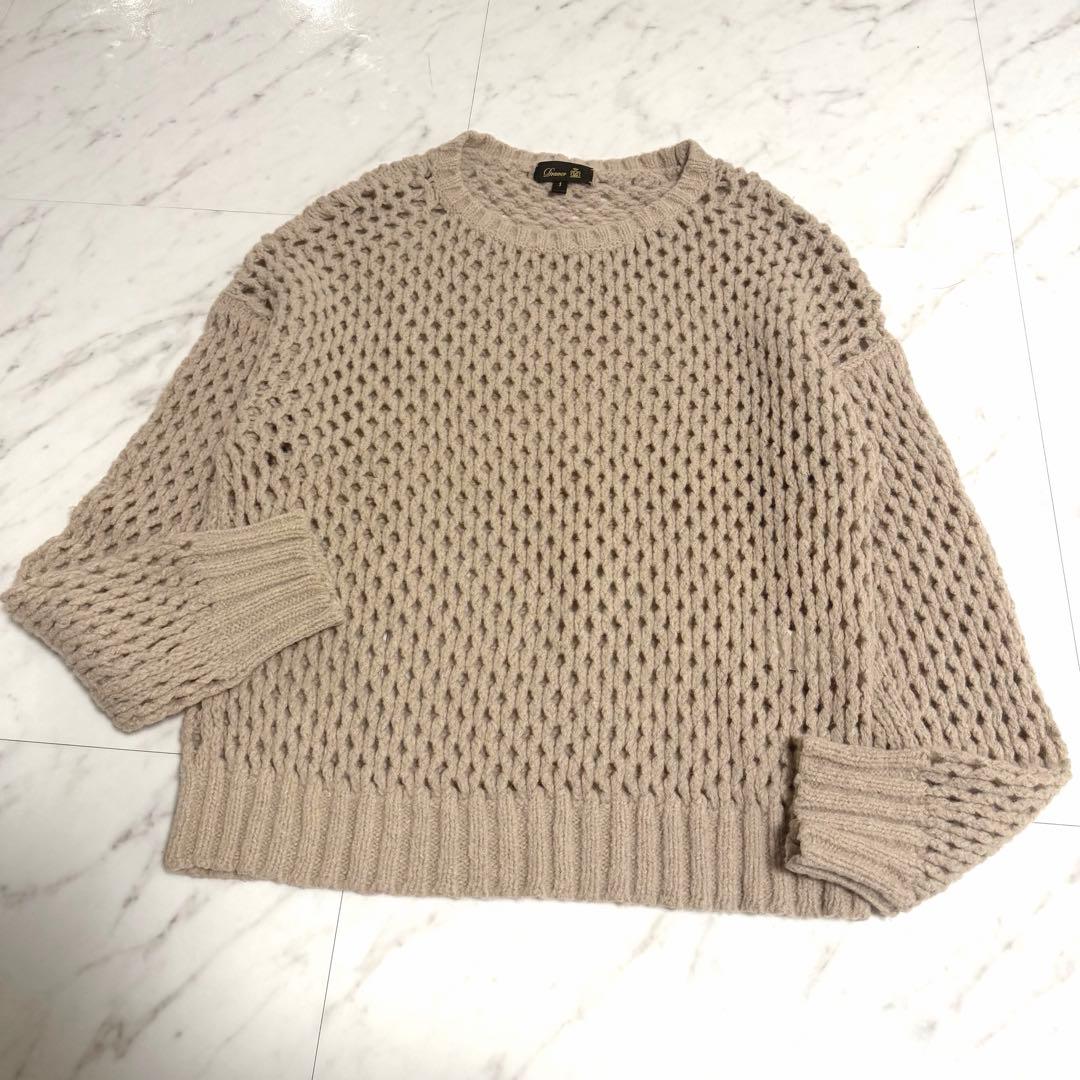 【美品】完売品✨️ドゥロワー アルパカナイロンメッシュニット 5G ゆったり