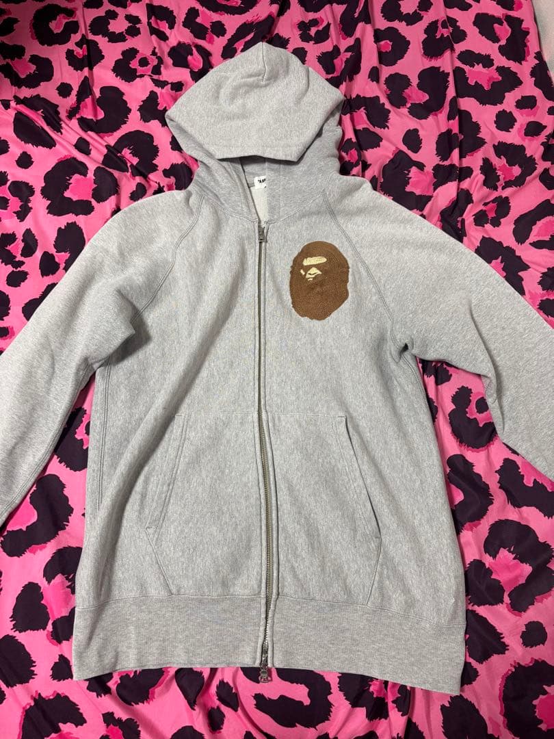 BAPE グレー フルジップパーカー