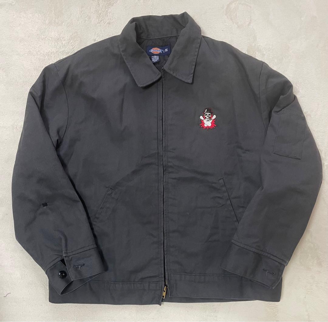ビンテージ　dickies ダークグレー　刺繍