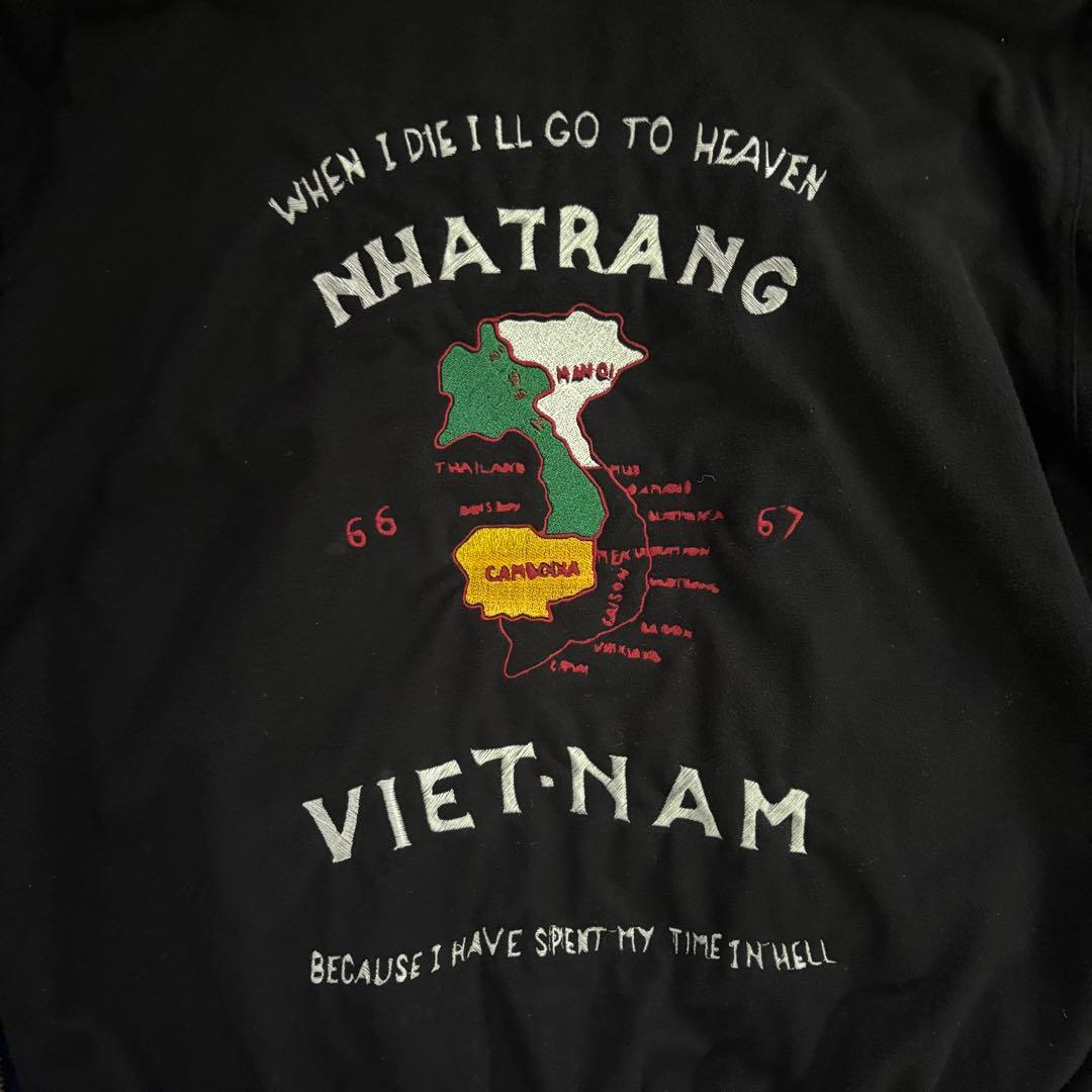 希少L☆90sベトジャン【天国と地獄】スーベニアジャケット 刺繍 虎福