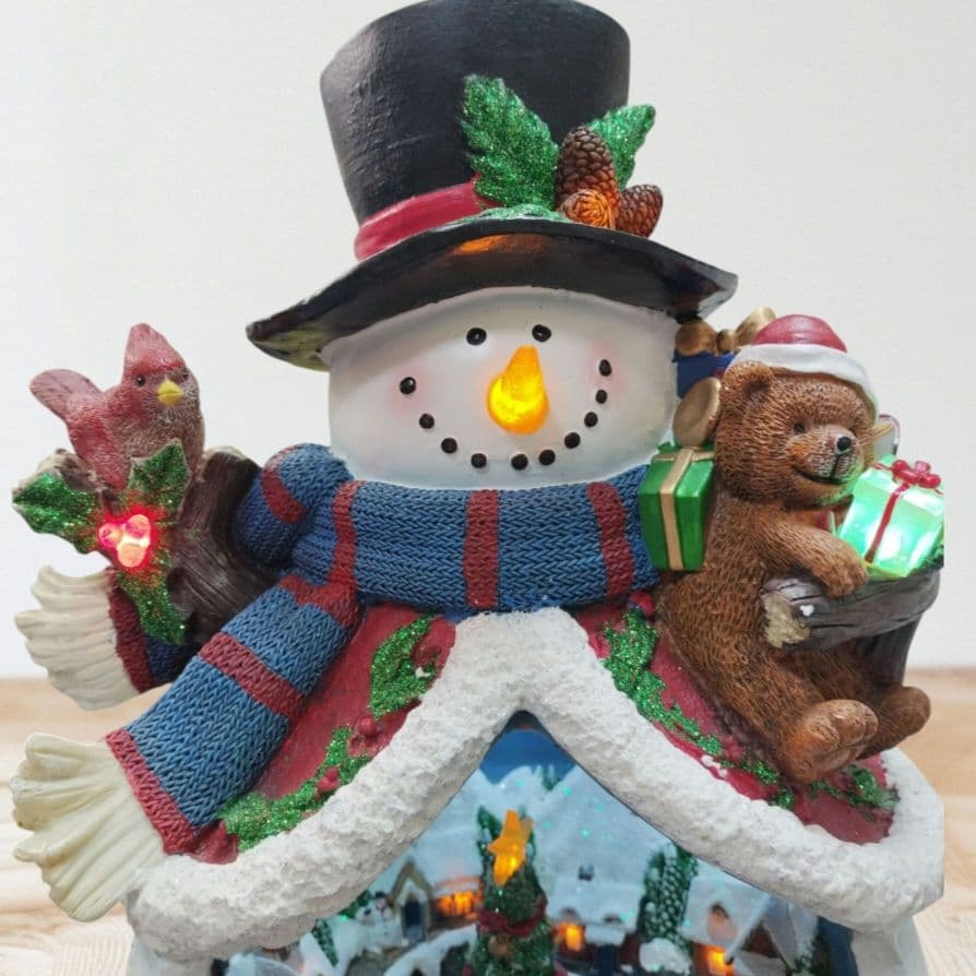 コストコ スノーマン オルゴール 置き物 外箱付き 大型 クリスマス