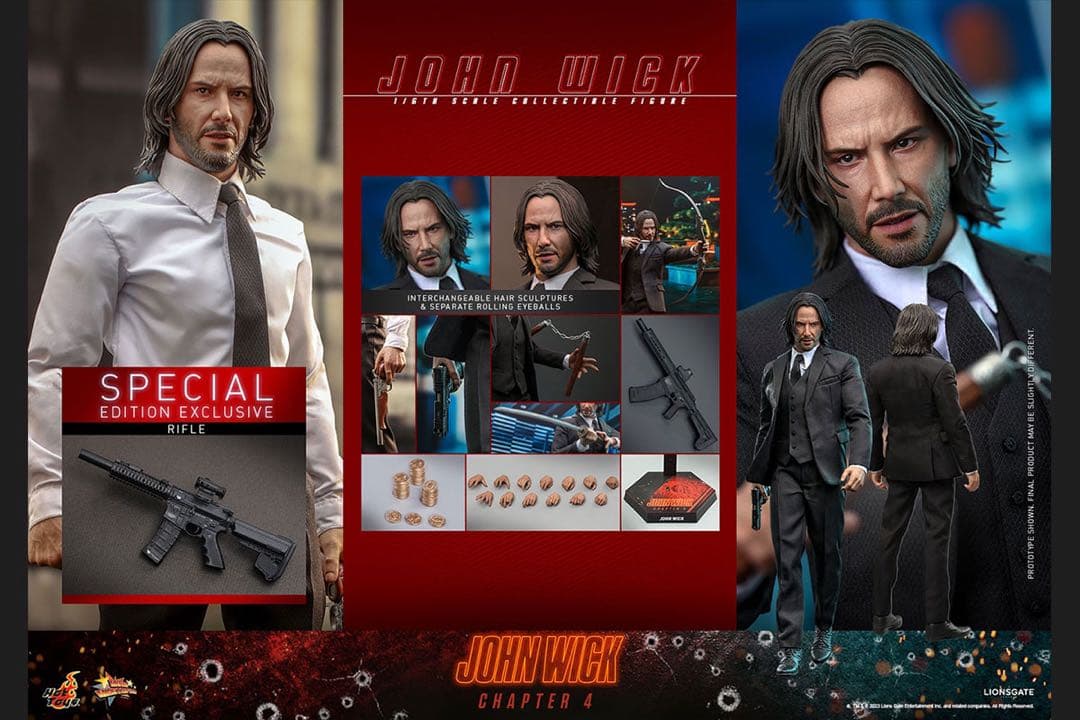 ホットトイズ　ジョン・ウィック:コンセクエンス　ボーナスアクセサリー付き ムービー・マスターピース】『ジョン・ウィック：コンセクエンス』1/6