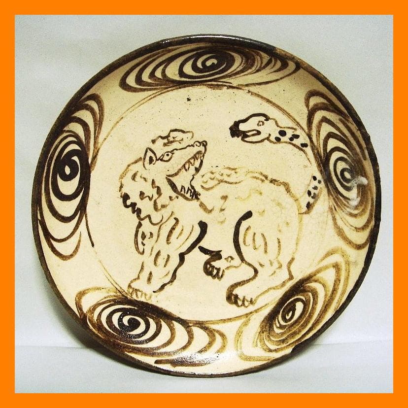 907『妖怪 鵺（ぬえ） 皿』　/骨董品 古美術 古玩 アンティーク