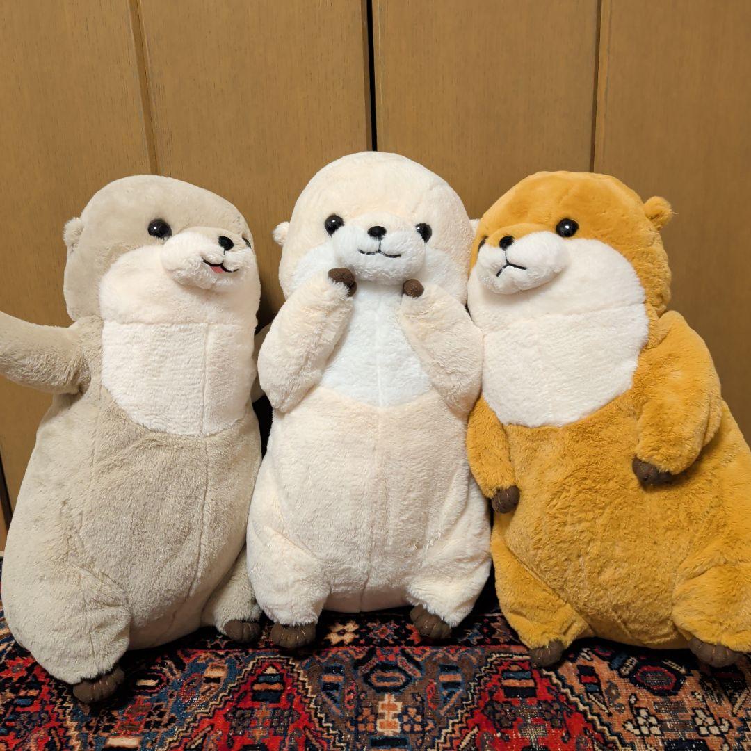 カワウソ三兄弟ぬいぐるみ ✨今日のイチオシ✨】 #カワウソ兄弟 のBIGぬいぐるみが登場💖手触りが