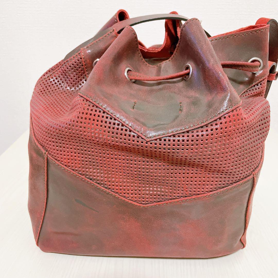 ディーゼル DIESEL 巾着 パンチングクラックレザーバッグ 2way