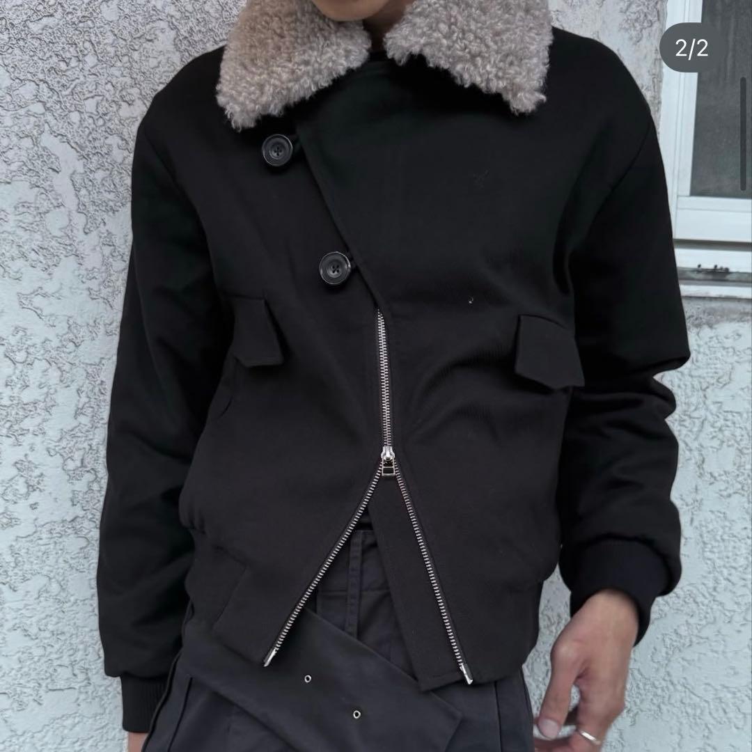 ジャケット・アウター SAIRENSSEI Asymmetric Placket Fur-Collar