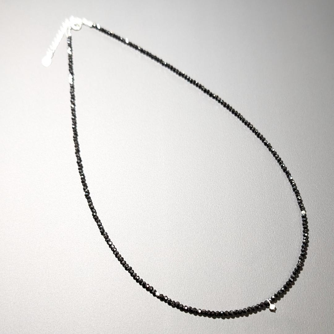 「輝きの守護石」K18WG×ダイヤモンド×スピネル パワーストーンネックレス