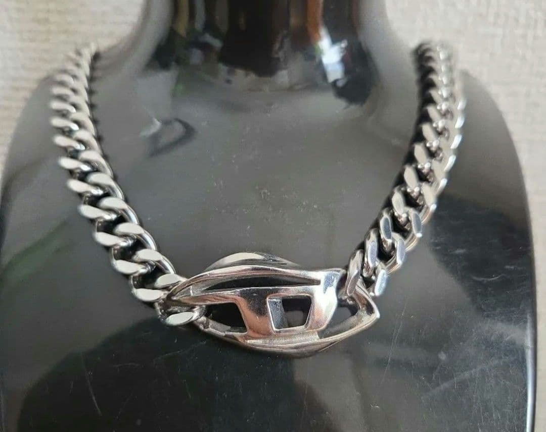 DIESEL シルバーチェーンネックレス DX1412