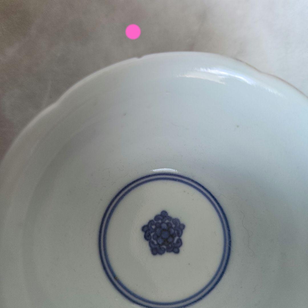 古伊万里 藍柿手 染付 向付 酒器 江戸時代 骨董 金直し