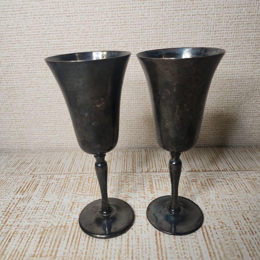  Blue Silver plate on copper 杯 2個