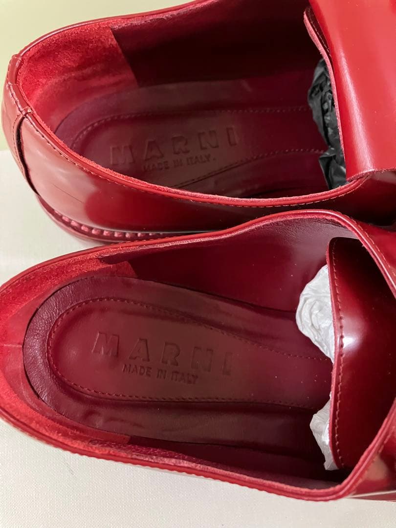 MARNI】RED メタルプレート キルトタン Oxford SHOES - メルカリ