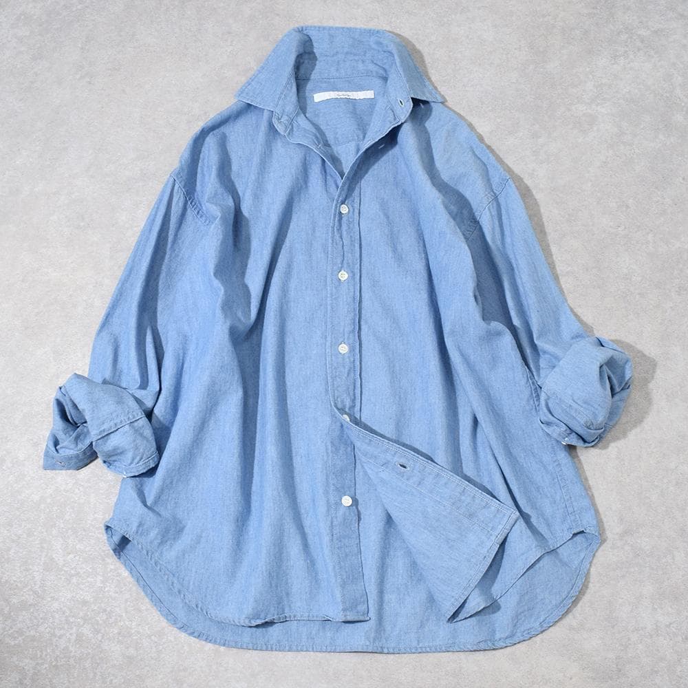 現行 2025年 FRAMeWORK ダンガリーシャツ F サックスブルー - メルカリ