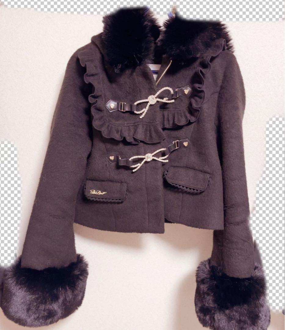 【LIZLISA】 【最終値下げ】ビジューリボンショートフードコート