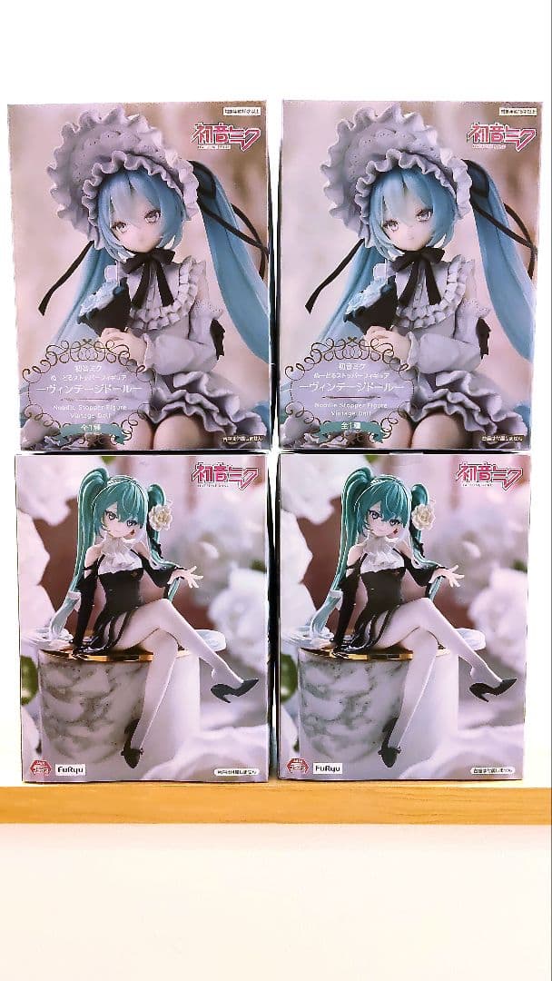 初音ミク ぬーどるストッパー フィギュア ヴィンテージドール 白薔薇 4個セット