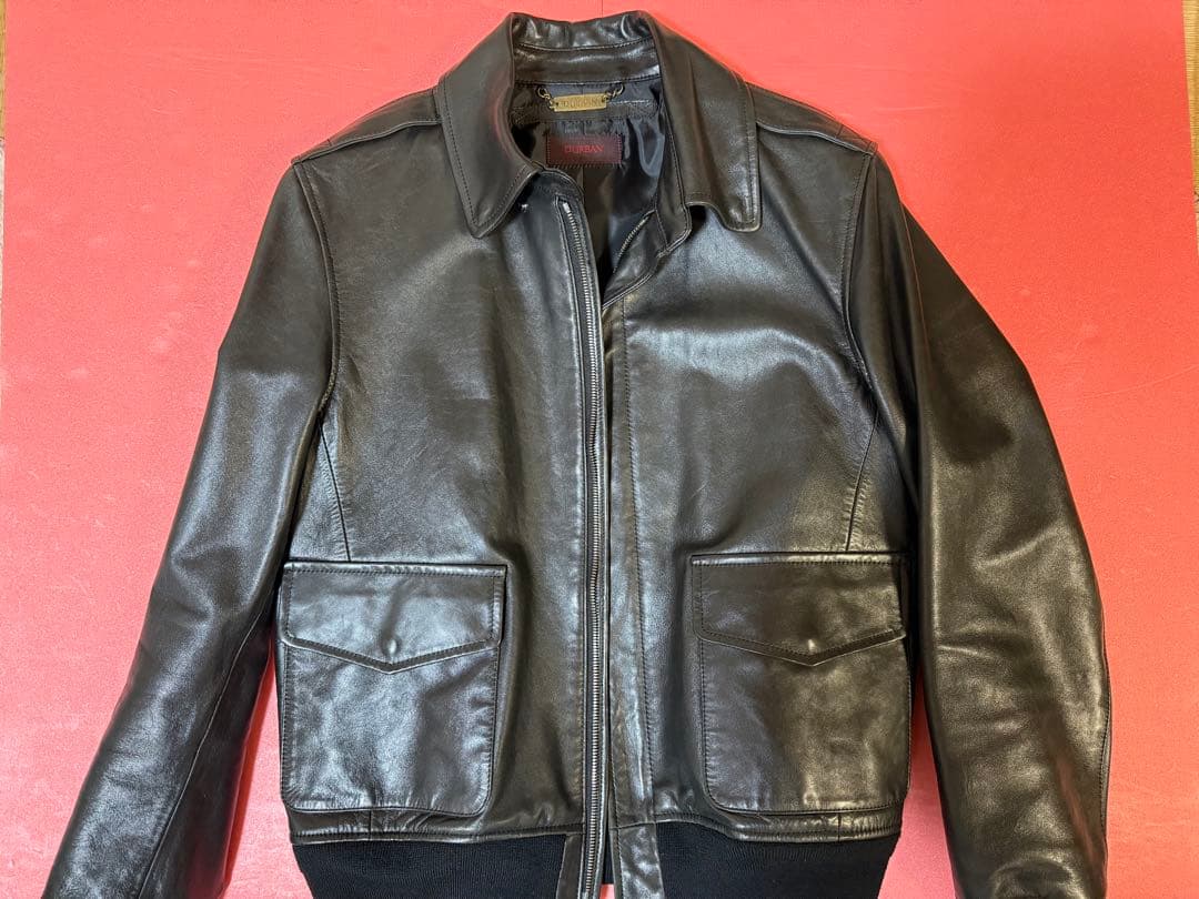 DURBAN ダーバン　レザージャケット(ラムスキン) Mサイズ D'URBAN DURBAN ダーバン レザー ダウンジャケット M 羊革 フォックス