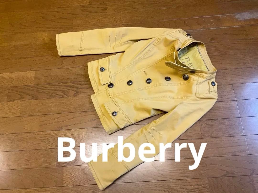 BURBERRY BLUE LABEL イエロー ミリタリージャケット 38