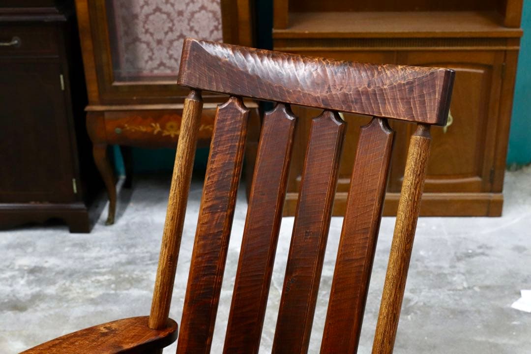 GMIK206○我楽堂 工房家具 ロッキングチェア 椅子 揺り椅子 IDC大塚家