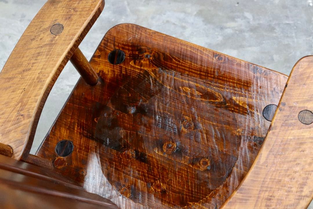 GMIK206○我楽堂 工房家具 ロッキングチェア 椅子 揺り椅子 IDC大塚家