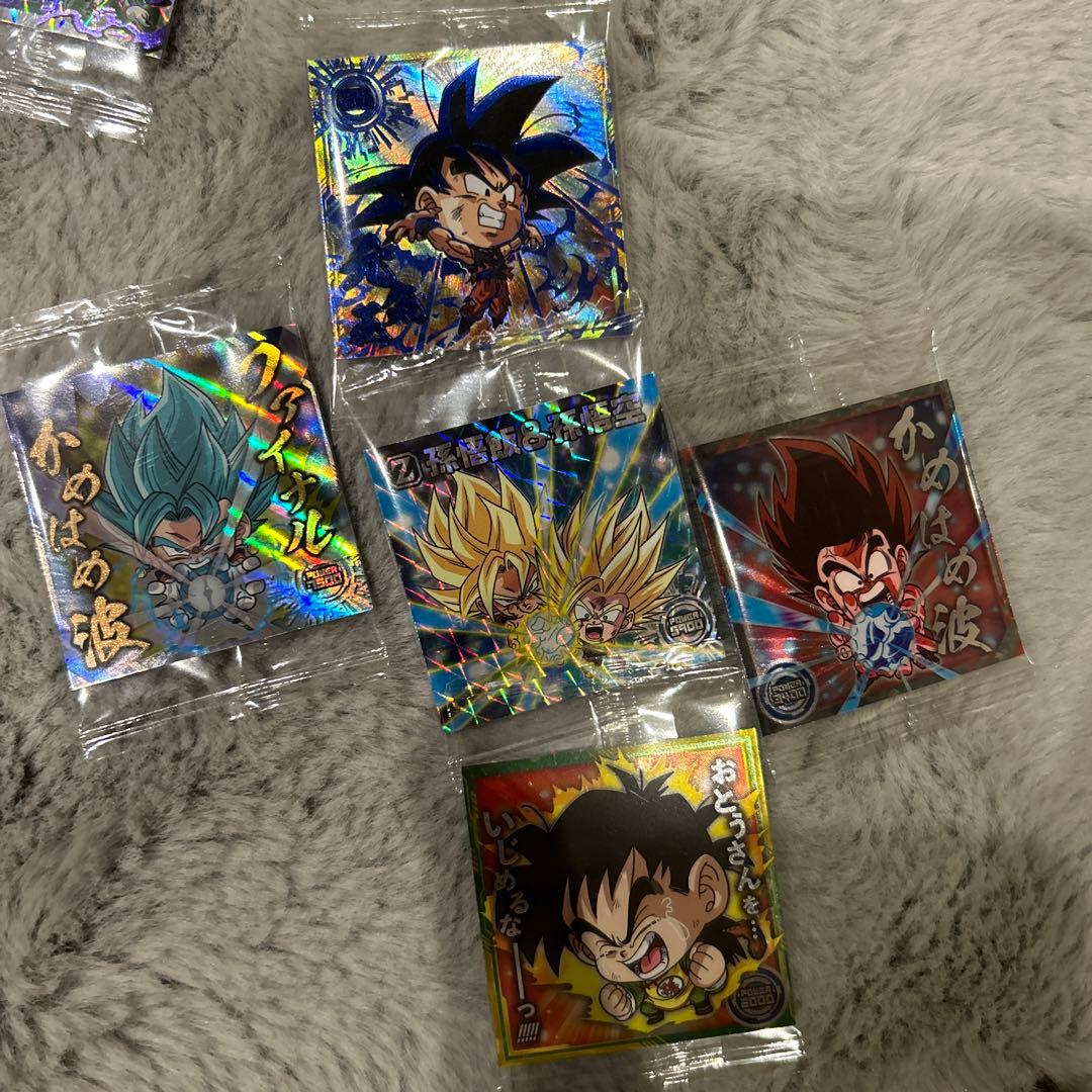 secドラゴンボールウエハースシール ブルー 元気玉 親子かめはめ波 悟
