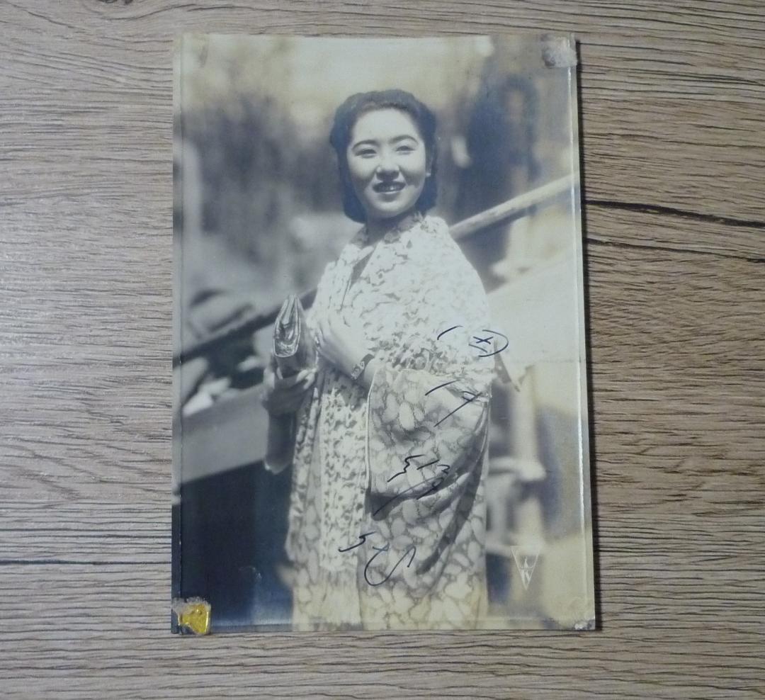 サイン入り 田中絹代 ブロマイド スチール写真 戦前 昭和 女優 - メルカリ