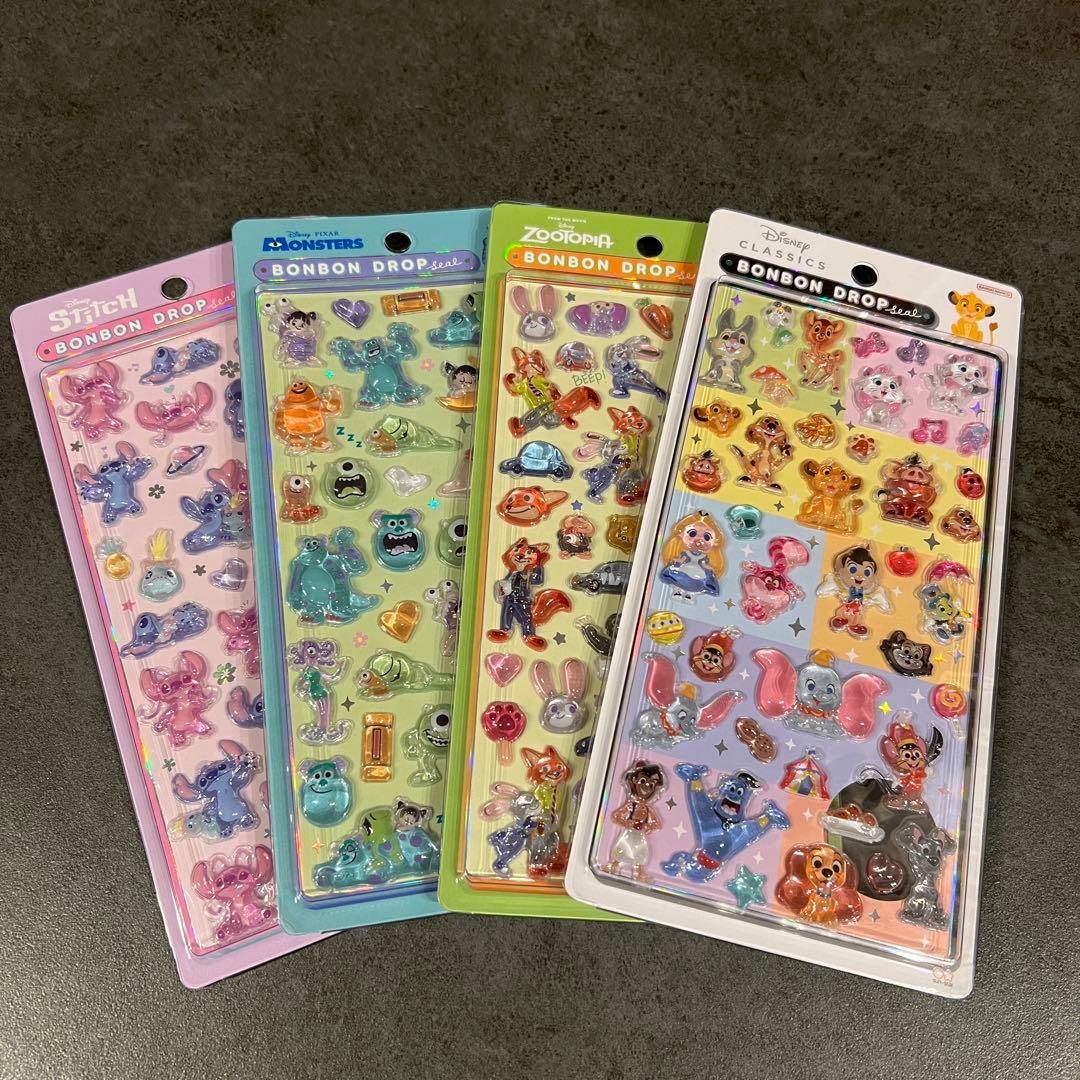 正規品！ボンボンドロップシール　ディズニー　クラシック　ズートピア　スティッチ