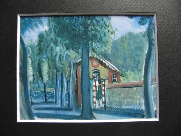 中西 利雄、クラマールの並木道、新品額装付、画集画、状態良好