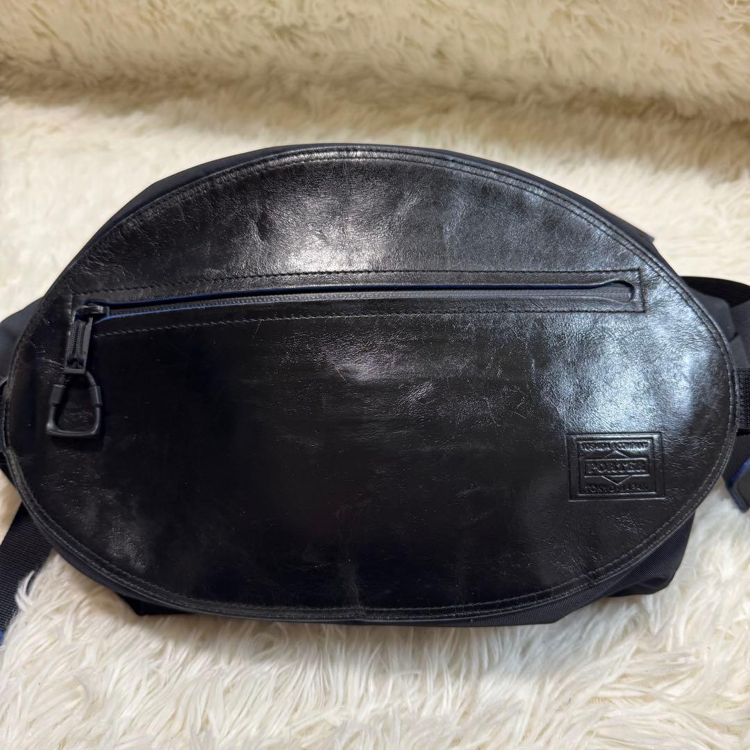 PORTER ボディバッグ　レザー　ナイロン　カラー(ブラック) ポーター