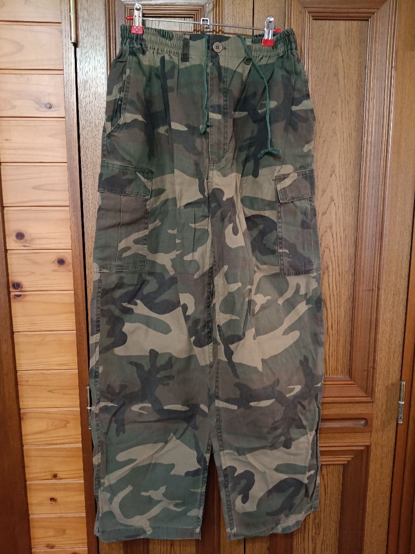 BIG WEST 迷彩パンツ ウエストゴム付き レトロビンテージ