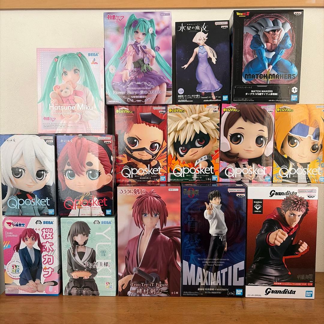美少女　他　フィギュアまとめ売り15体　初音ミク　呪術廻戦　るろうに剣心 他