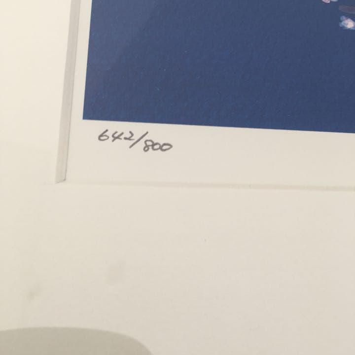 渡辺あきお 版画 絵画 ダイヤモンドスクリーニング 星空の散歩 猫