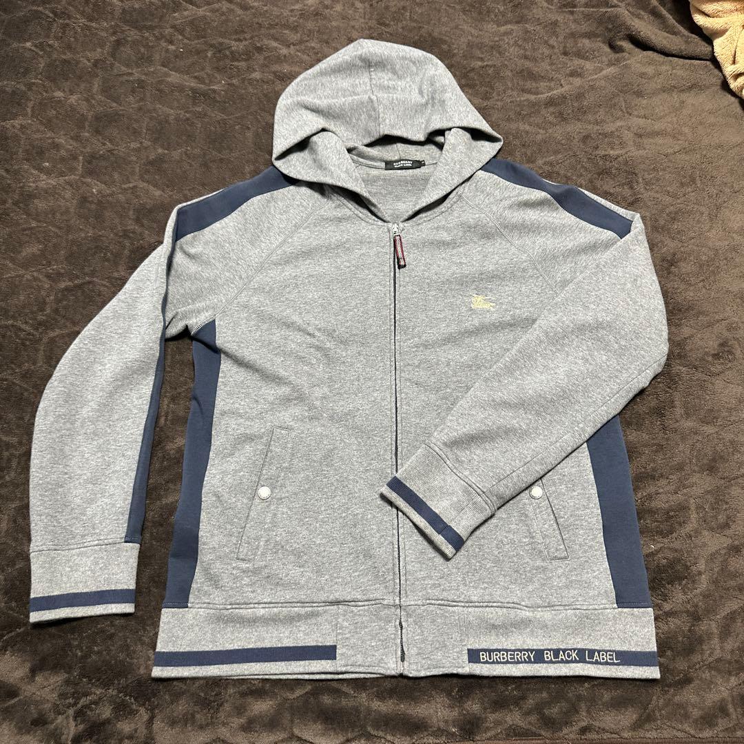 BURBERRY BLACK LABEL3 グレー パーカー Lサイズ - メルカリ