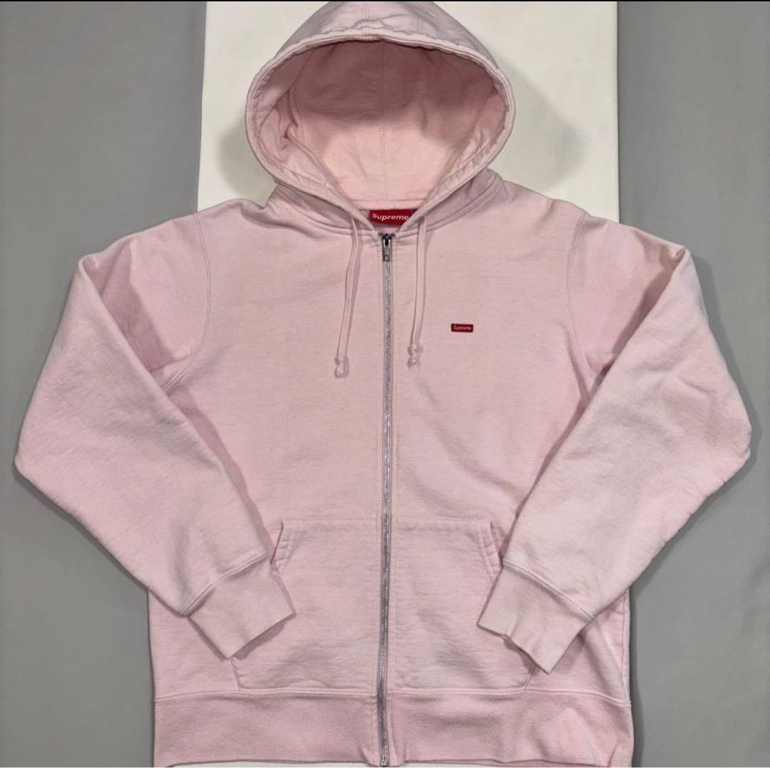 supreme フルジップパーカー　ピンク　フーディ　zip シュプリー Supreme シュプリーム Small Box Zip Up Hooded Sweatshirt スモール