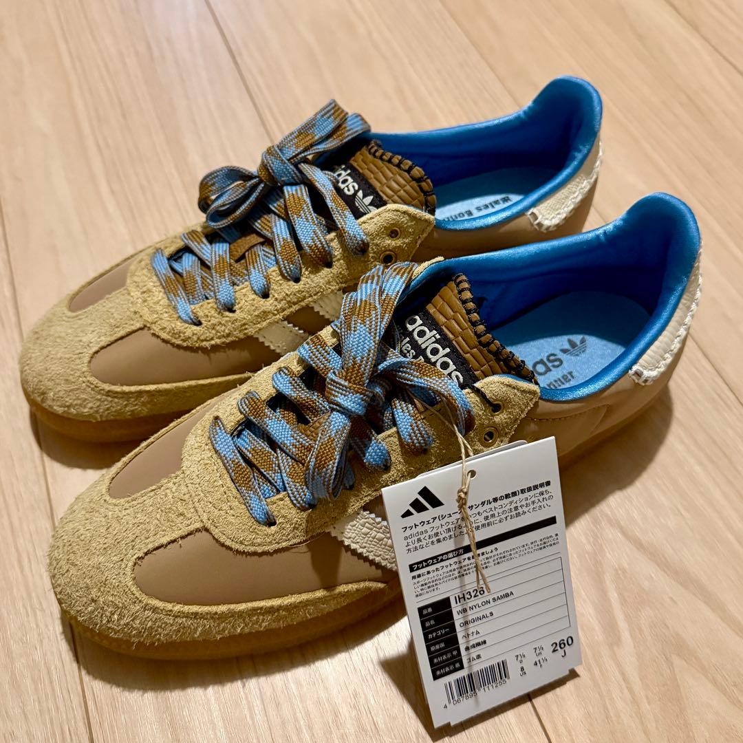 靴 adidas Wales Bonner Samba Desert White