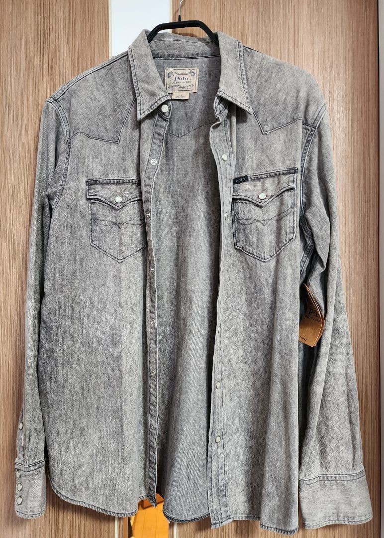 Polo Ralph Lauren デニムシャツ 長袖　US L サイズ　グレー